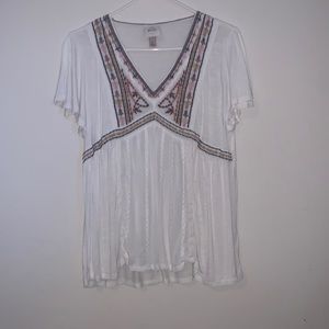 Embroidered top